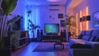© Lakkhana - A biohacker's living space, optimized for health and productivity, featuring ergonomic furniture, light therapy, and air quality control systems