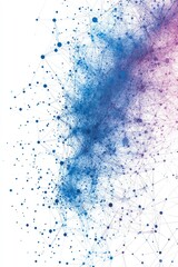 Poster - A vibrant composition displaying interconnected blue and purple nodes that form a complex digital network, symbolizing data connectivity and technology