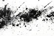 © PNG and Green Video - black dust and scratches on white background,
