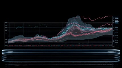 Poster - Stock Market Chart on Smartphone  Financial Data Analysis  Trading App  Investment  Busine