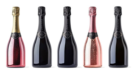 Poster - Elegant Collection of Wine Bottles of Sparkling Wine Generative AI