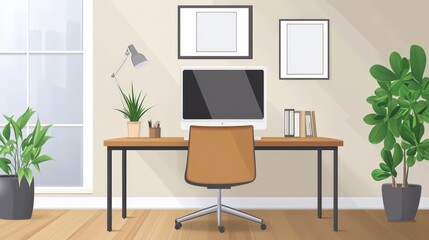 Poster - setting up a home office: provide tips for creating an effective home office space