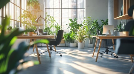 Poster - Sustainable Workspace Design: Examine how to create an eco-friendly workspace.