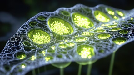 Poster - 3D Model of Leaf Internal Structure with Chloroplasts