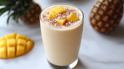 Canvas Print - Mango Pineapple Smoothie in Glass