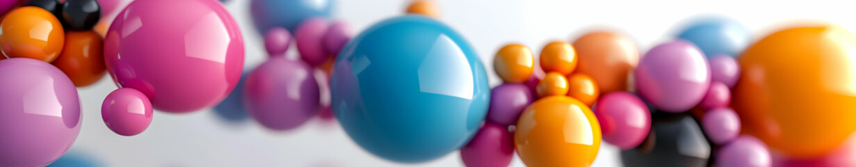 Abstract Colorful Spheres Background.