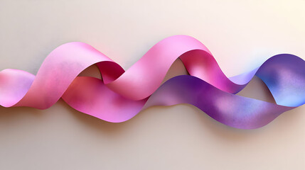 Pink and Purple Ribbon Abstract.