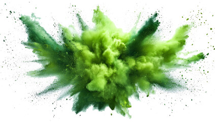 Green explosion transparent background