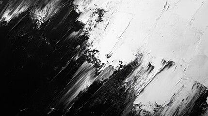 Sticker - Black and White Abstract Art Painting