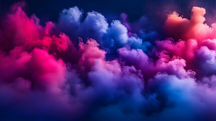 Wall Mural - abstract colorful smoke explosion.
