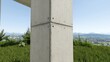 © BOJOShop - Concrete Pillar Construction View of City and Mountains