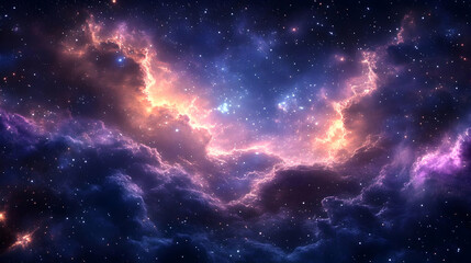 Wall Mural - cosmic nebula with stars.