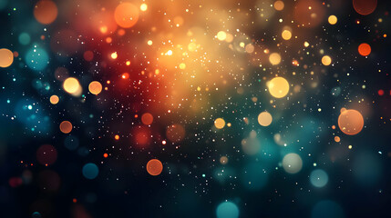 Wall Mural - abstract bokeh background with warm and cool colors.