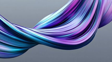 Abstract 3d rendering of twisted lines. Modern background design, illustration of a futuristic shape