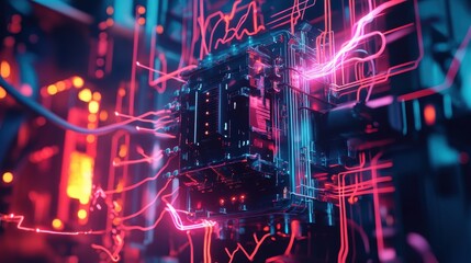 Poster - Electric Transformer in Futuristic Environment