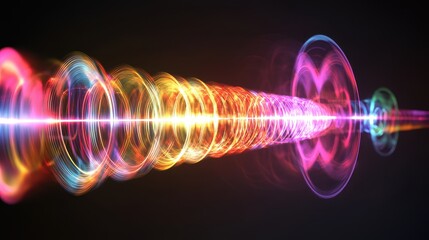 Poster - Glowing Diagram of the Electromagnetic Spectrum