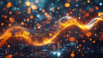 Poster - Glowing Electromagnetic Interference Visuals