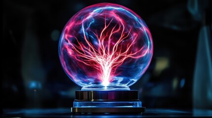 Poster - Glowing Plasma Sphere with Electric Tendrils