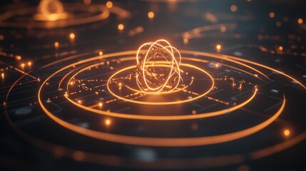 Poster - Glowing Electric Field Lines in Chaotic Design