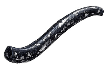 Wall Mural - A sleek, curved black object with a shiny surface, offering a modern aesthetic for creative projects and backgrounds.