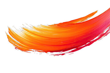 Wall Mural - vibrant brush stroke in shades of orange and red, perfect for artistic designs or backgrounds that n