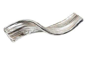 Poster - A sleek, curved metallic object with a smooth finish, perfect for modern decor or artistic presentations.