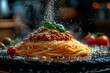 © Minerva Studio - Steaming spaghetti bolognese being sprinkled with parmesan cheese