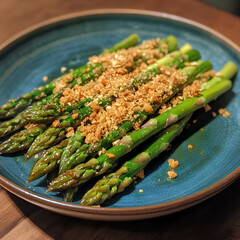 Roasted Asparagus with Nut Crumble