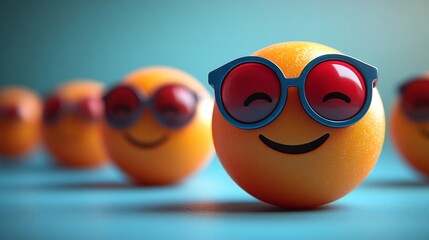 Poster - Cheerful collection of 3D emojis celebrating World Mental Health Day Set against a bright background with room for text on the left this banner emphasizes positivity and mental health assessment