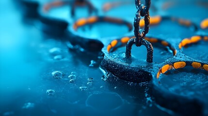 Poster - close up detailed view of advanced membranes used in industrial wastewater treatment and purificatio
