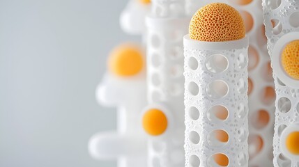 Poster - detailed close up photograph showcasing the intricacies of membranes used in advanced wastewater pur