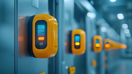 Poster - Detailed Close Up View of RFID Radio Frequency Identification Tags and Readers Showcasing the Technology Used for Efficient Inventory Tracking Asset Management and Supply Chain Optimization