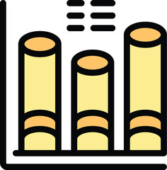 Poster - This colorful graph is perfect for representing concepts like market growth, business success, and financial analysis