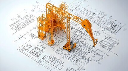 Poster - Detailed Financial Blueprint Charting the Path to Progress and Growth   A comprehensive digital diagram schematic