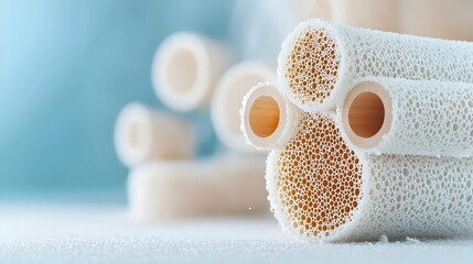 Poster - detailed view of the intricate membranes utilized in the wastewater purification process showcasing 