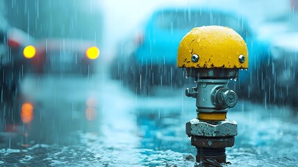Leinwandbilder - Intelligent Internet of Things IoT pressure sensors used for real time monitoring and analysis of water distribution network infrastructure