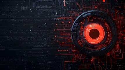 Aufkleber - Perforated digital firewall graphic with holes and exposed data flowing through representing cybersecurity vulnerabilities digital data protection and information technology infrastructure