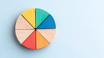 Leinwandbilder - Puzzle Pieces Forming a Pie Chart Representing Business Strategy and Financial Analysis  Conceptual Infographic for Corporate Planning Data Visualization and Decision Making