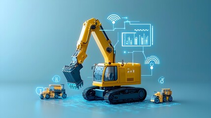 Leinwandbilder - Smart factory with IoT sensors attached to heavy industrial machinery enabling real time monitoring analytics and predictive maintenance for improved efficiency and productivity
