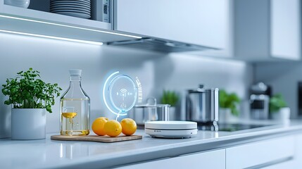 Aufkleber - Smart IoT water leak sensors installed under kitchen sinks and major appliances for automated real time monitoring early detection