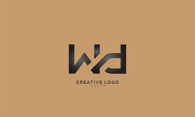 WD Abstract initial monogram letter alphabet logo design