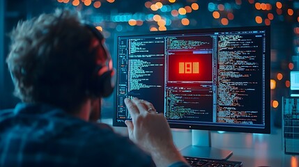 Leinwandbilder - Urgent security alert pop up messages and warnings flooding the digital display of a computer monitor indicating a cybersecurity threat or system vulnerability that requires immediate attention