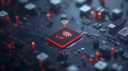 Aufkleber - Virtual Private Network Disconnection with Warning Symbols Appearing on Digital Interface  Concept of Internet Security Data Protection and Cybersecurity Issues