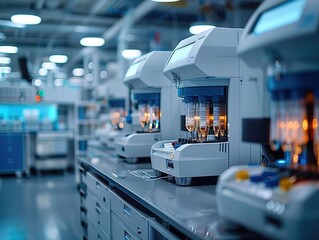 Laboratory equipment in a modern research facility, showcasing scientific instrumentation.