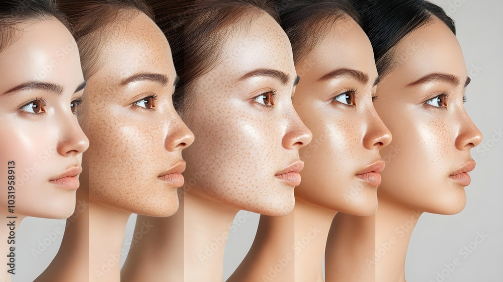 Infographic explaining melasma treatment steps, paired with before-and ...