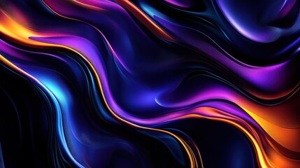 Poster - Abstract Neon Waves