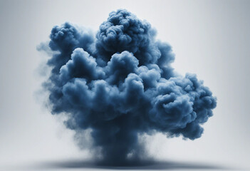 Wall Mural - a blue smoke explosion border isolated on white background transparent graphic resources