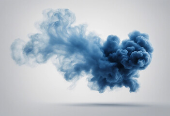 A blue smoke explosion border isolated on white background transparent graphic resources