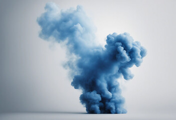Wall Mural - a blue smoke explosion border isolated on white background transparent graphic resources