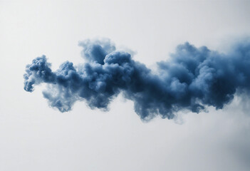 A blue smoke explosion border isolated on white background transparent graphic resources